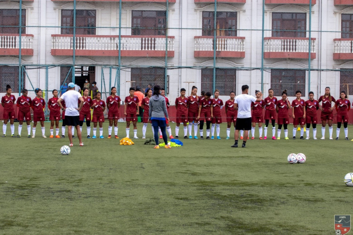 साफ महिला च्याम्पियनसिपको लागि ५८ खेलाडी बन्द प्रशिक्षणमा