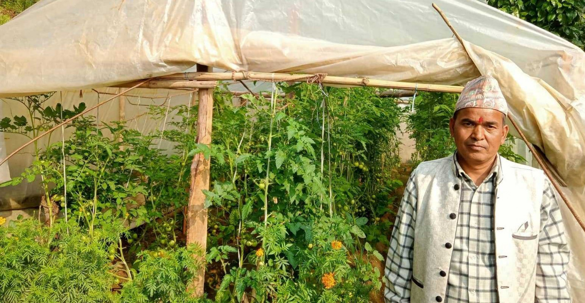 बझाङमा दुई वडावासीलाई तरकारी खुवाउँदै प्रकाश