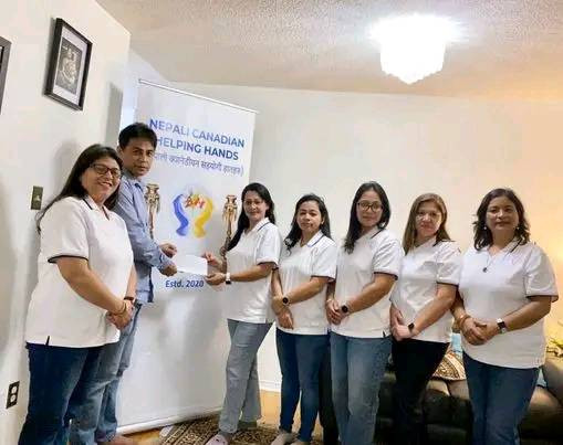 एनसीएचएचले गर्यो भुकम्प पीडितलाई सहयोग: एनआरएन क्यानडालाई रकम हस्तान्तरण