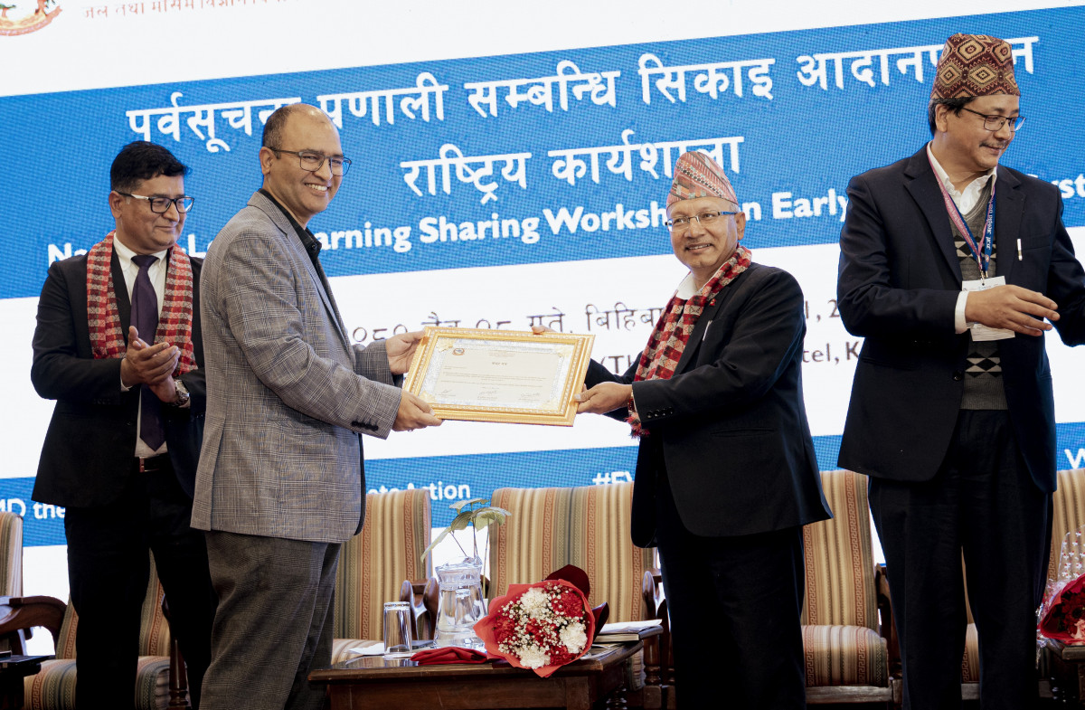 पूर्व सुचना प्रणालीमा पुर्याएको योगदानका लागि एनसेललाई सरकारको सम्मान