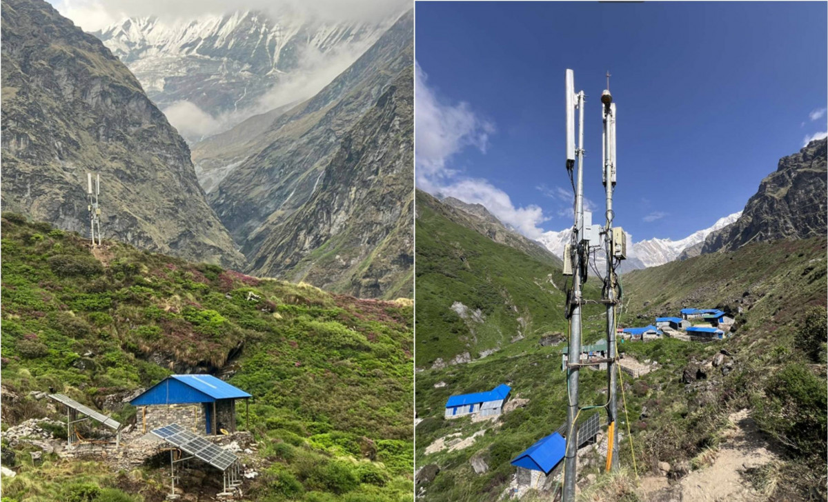 माछापुच्छ्रे बेस क्याम्पमा नेपाल टेलिकमको 4G मोबाइल सेवा विस्तार