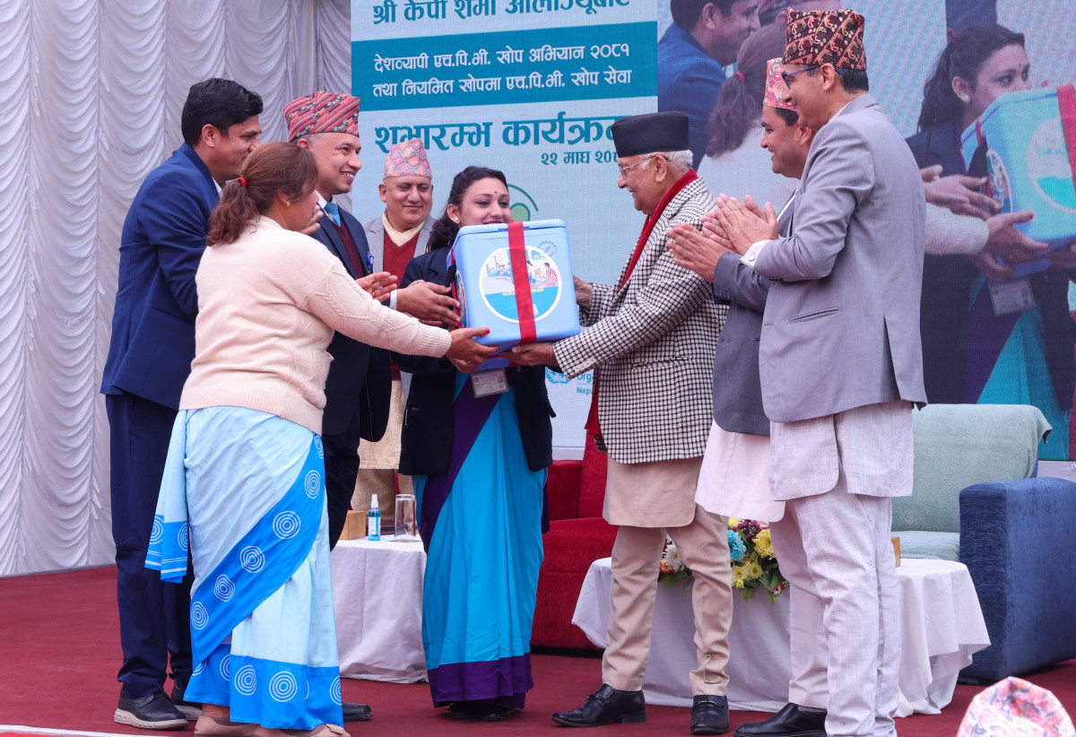 प्रधानमन्त्रीद्वारा एचपिभी खोप अभियानको शुुभारम्भ