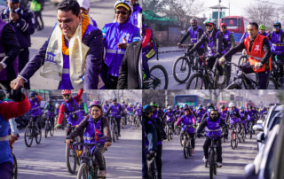 काठमाडौंमा क्यान्सरविरुद्ध सचेतना साइकल र्‍याली (फोटोफिचर)
