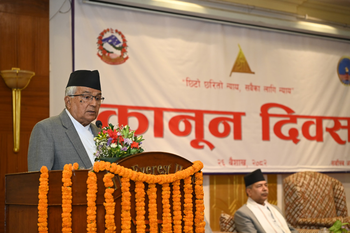 न्यायपूर्ण समाज निर्माणमा न्याय र कानून जगतको महत्वपूर्ण दायित्व छ:राष्ट्रपति पौडेल