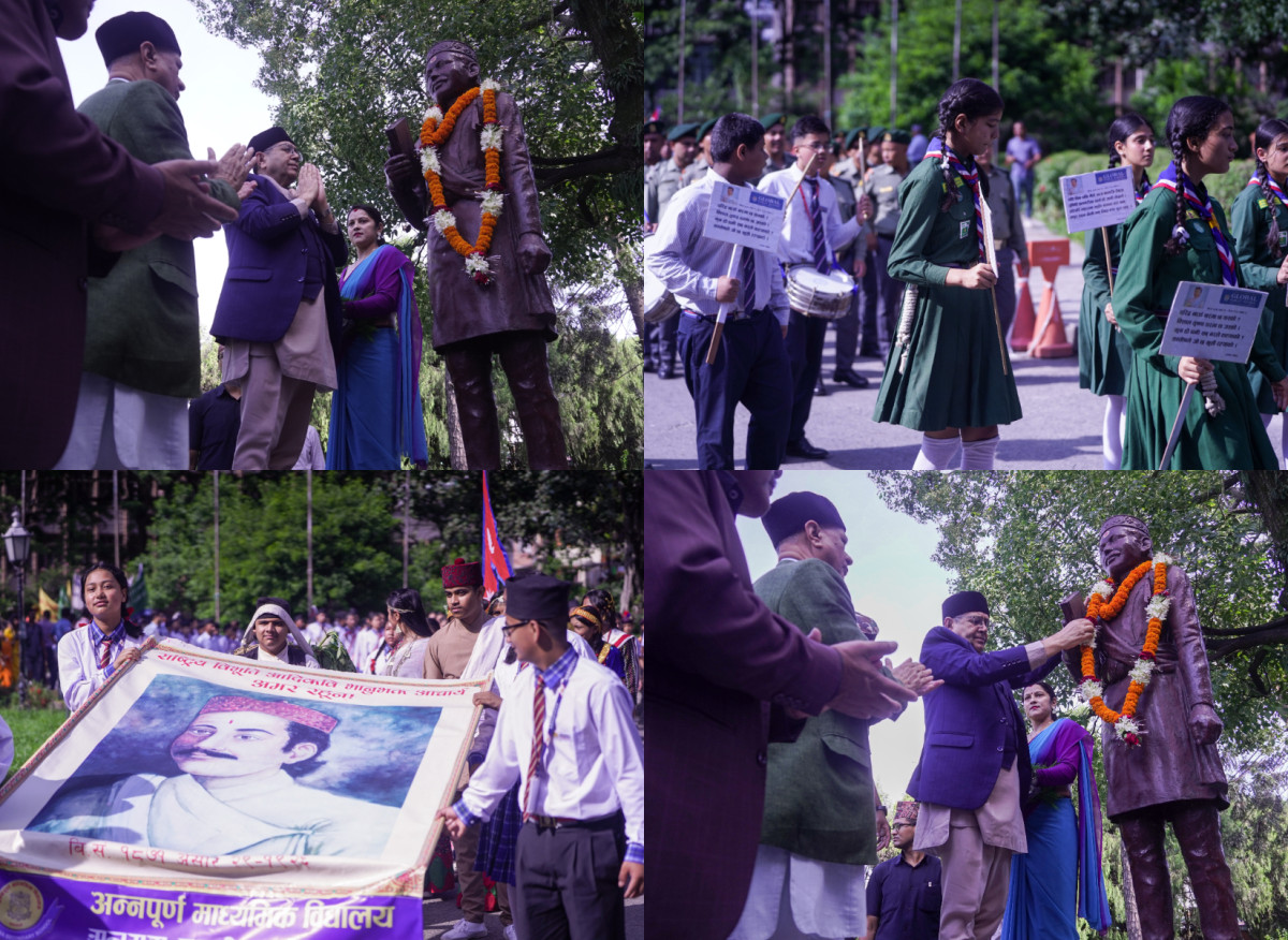 काठमाडौंमा भानुको स्मरण, सालिकमा माल्यार्पण (तस्विरहरू)