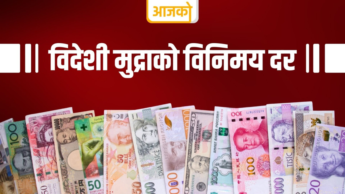 यस्तो छ, सोमबार विदेशी मुद्राको विनिमय दर