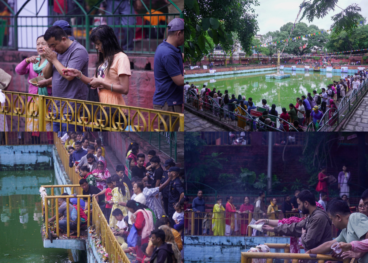 काठमाडौंको नागपोखरीमा यसरी मनाइयो नागपञ्चमी (फोटोसहित)