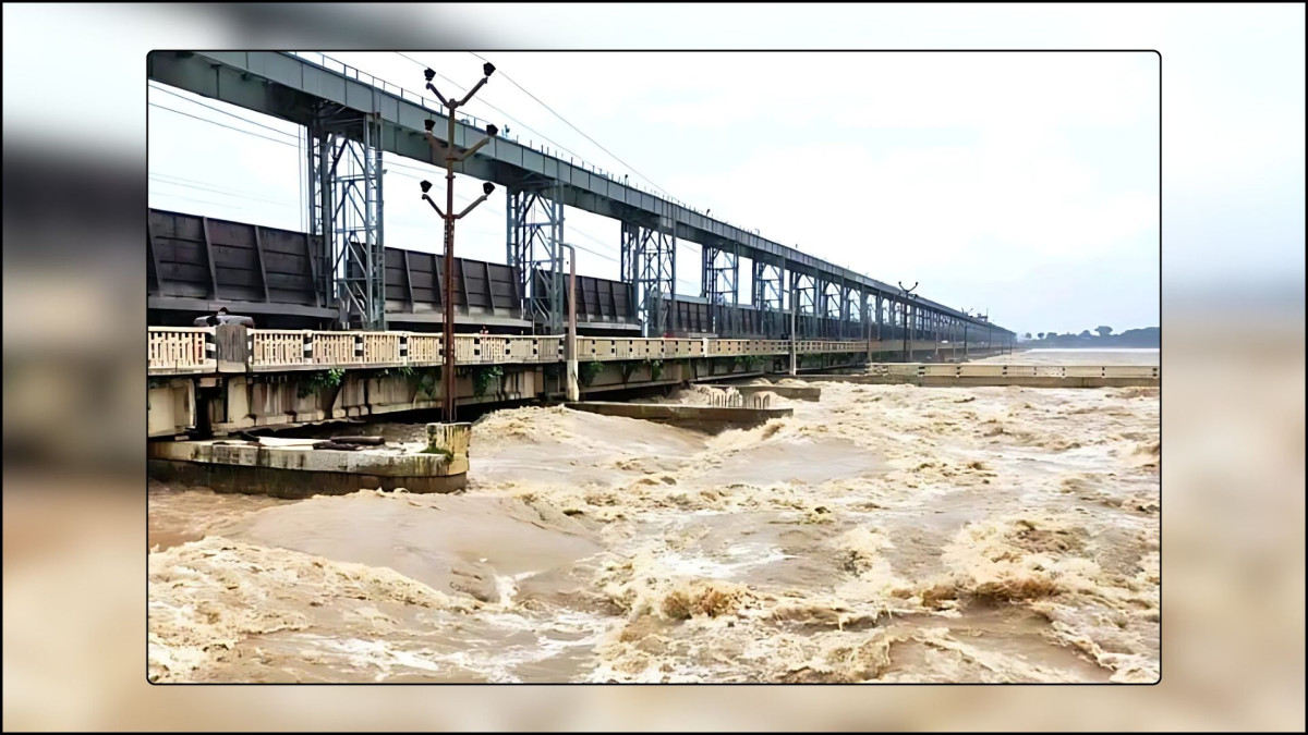 सप्तकोशी नदीमा पानीको बहाव उच्च