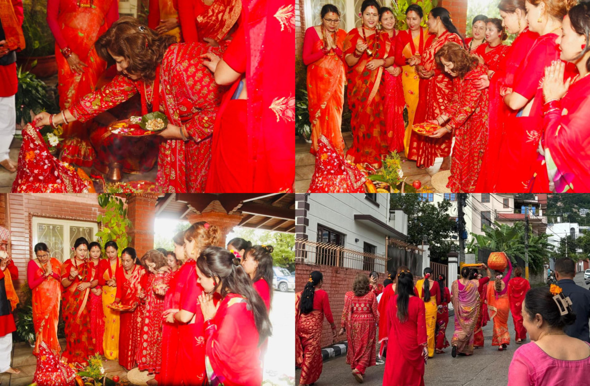 परराष्ट्रमन्त्री डा राणाले बुढानीलकण्ठस्थित निवासमा भित्र्याइन् गौरा
