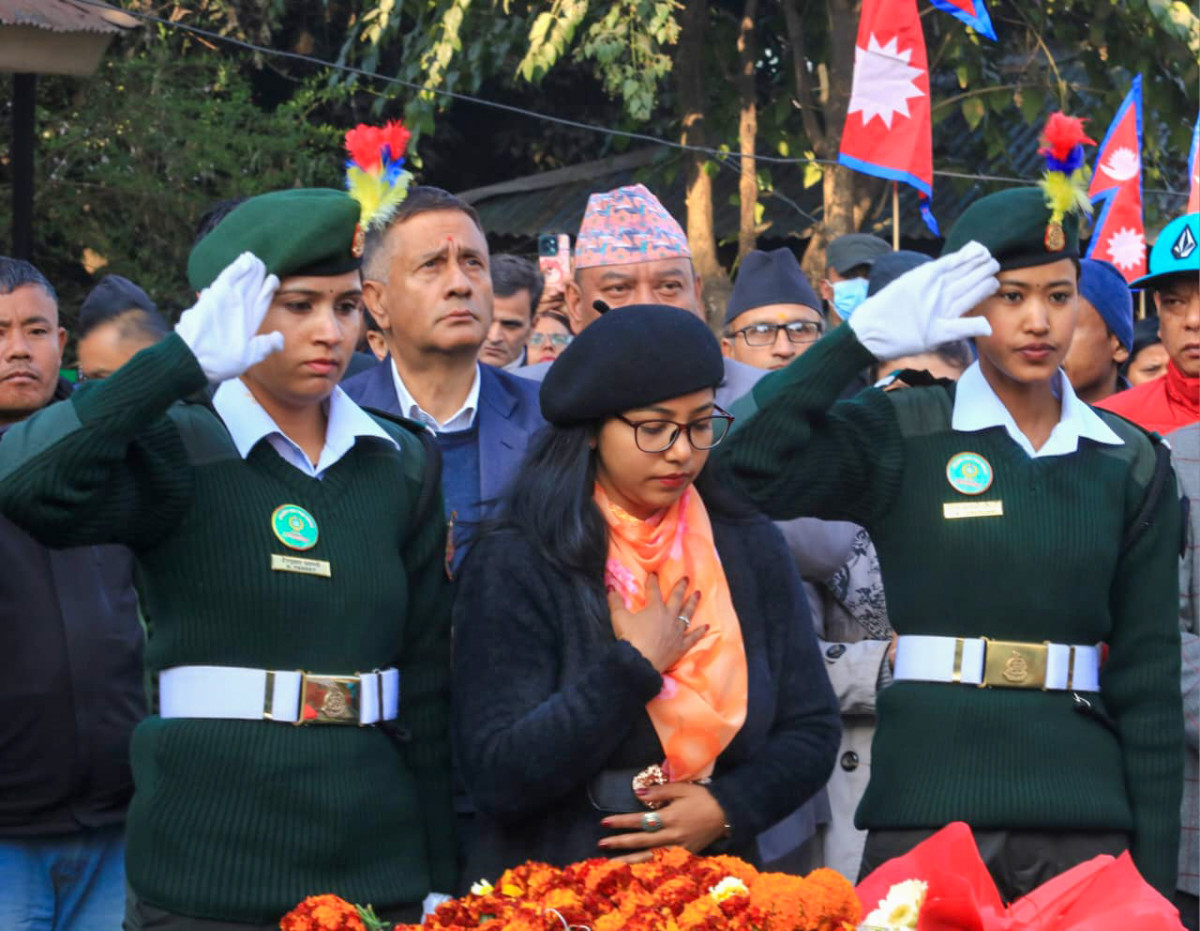 माथेमाले सहादत प्राप्त गरेको स्थान सिफल उकालोमा स्मृति सभा