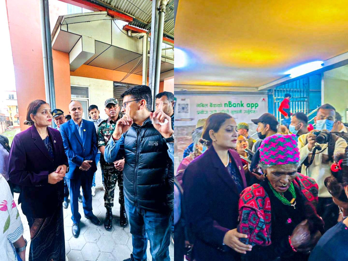 वीर र गंगालाल अस्पतालमा मन्त्रीको आकस्मिक अनुगमन ,झन्झट होइन राहत महसुस गराउन निर्देशन