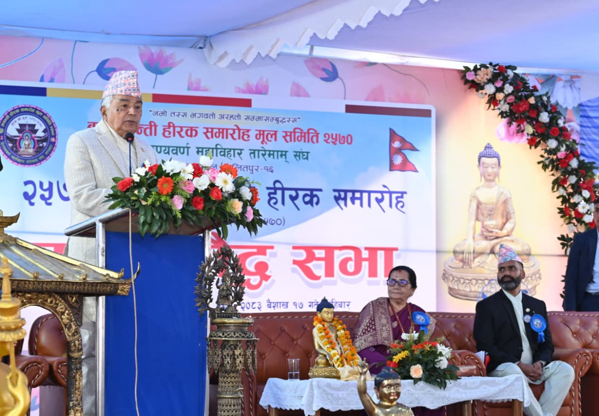 अहिंसा र करुणाको अभ्यासले मात्र समृद्धि सम्भव:राष्ट्रपति पौडेल