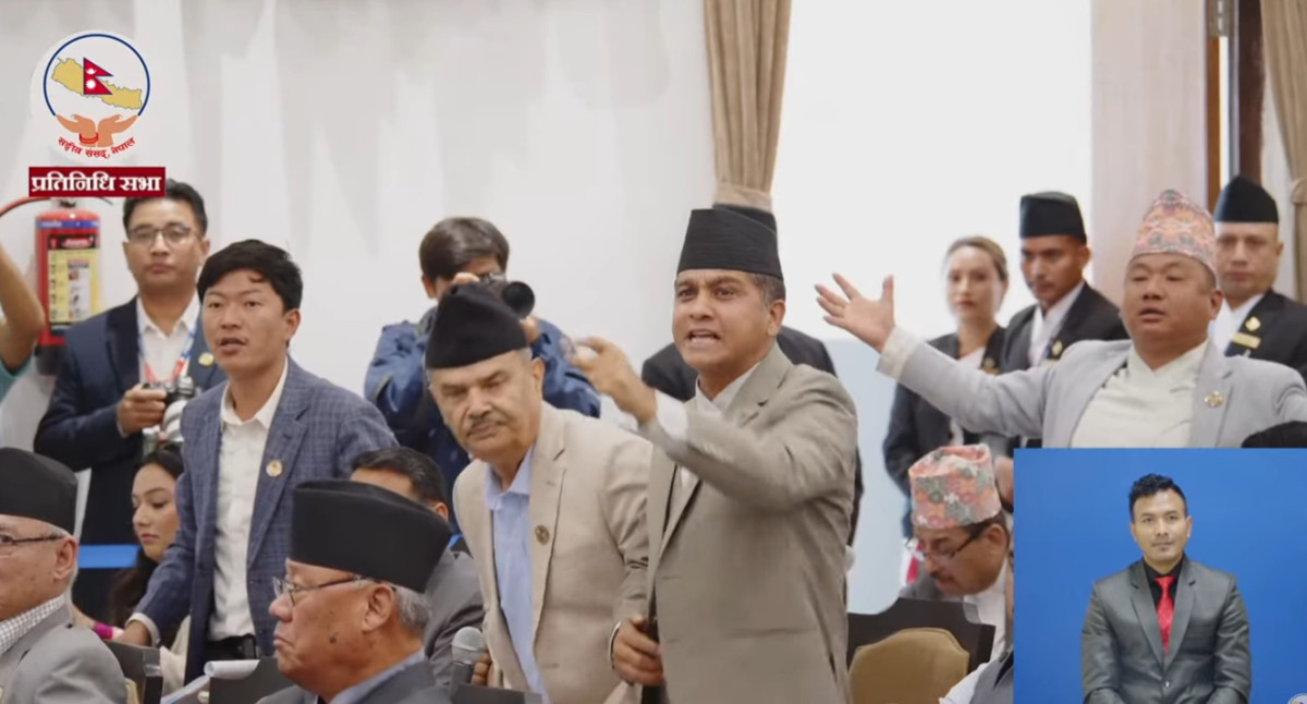 संसदमा अमर्यादित व्यवहारपछि सभामुखले ऐन महर, ध्रुव र आर्यन राईलाई भने, ‘आफ्नो भाषा सुधार्नुस्’