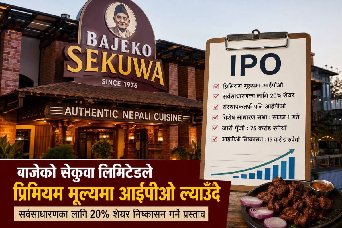 प्रिमियम मूल्यमा आईपीओ ल्याउने तयारीमा बाजेको सेकुवा
